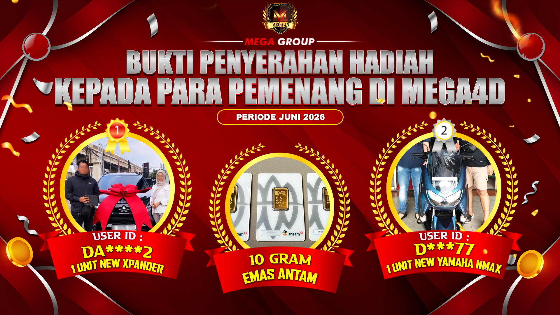 Selamat Kepada Member Setia Mega4D Sudah Memenangkan Satu Unit Mobil Pajero Sport